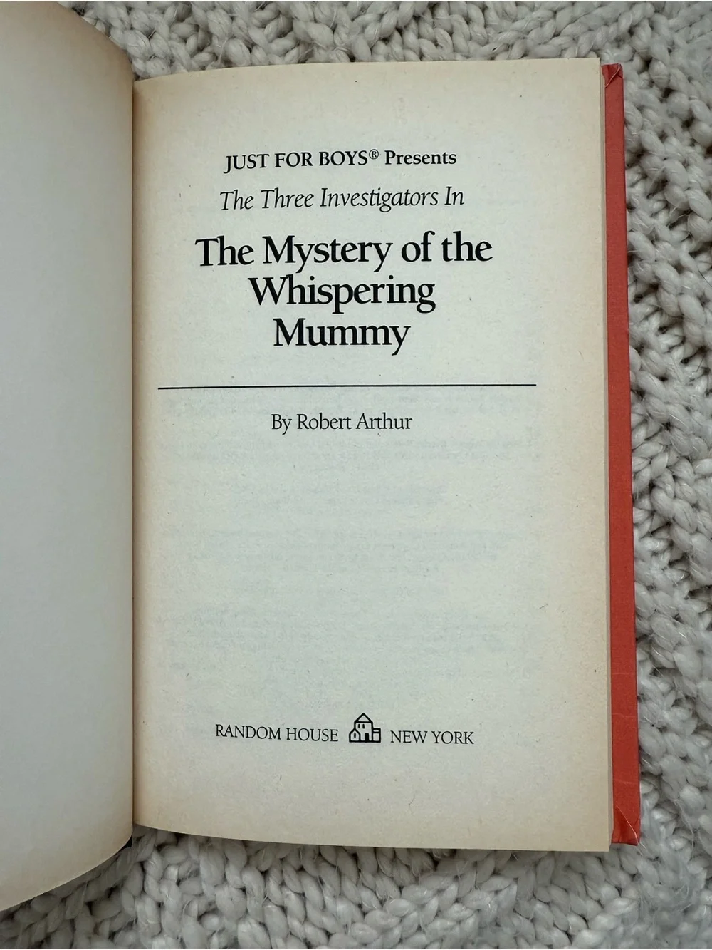 Vintage Three Investigators Whispering Mummy Hardcover 1989 Weekly Reader